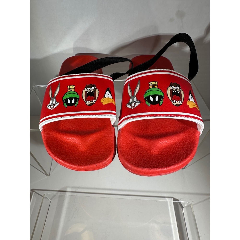 LooneyTunes Toddler Red Slides with Backstrap 27 (10.5) - Picture 5 of 6